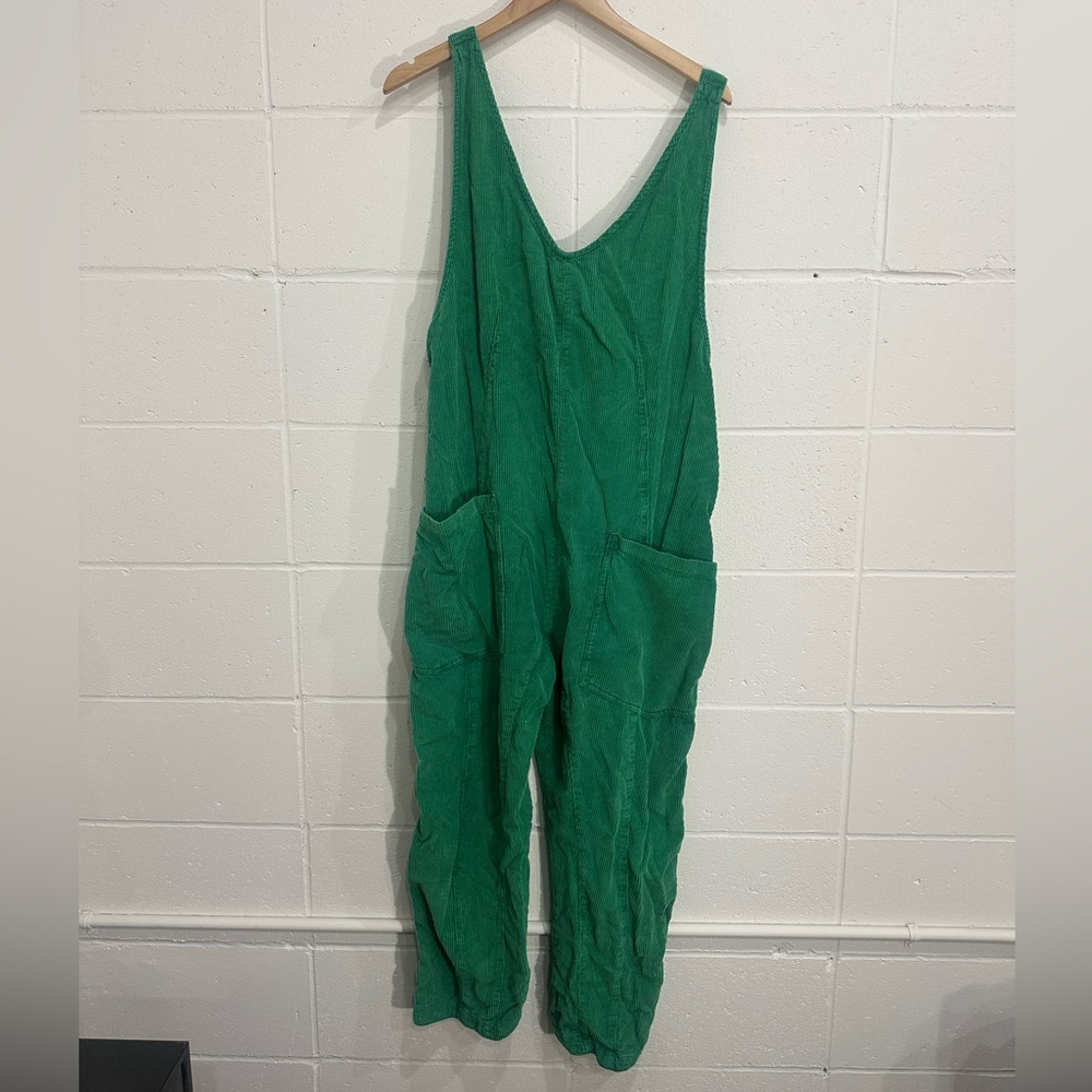We the Free High Roller Cord Jumpsuit | Green | L